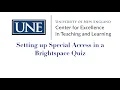 Setting up Special Access in a Brightspace Quiz