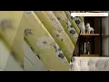 yellow curtains white flower vase blackout drapes - Anady Top