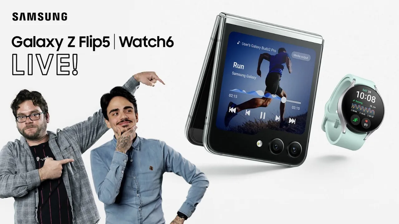 Conheça os lançamentos da Samsung: o Galaxy Z Flip5 e o Galaxy Watch6!!!