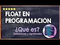 Que es Float en programacion - SIGNIFICADO en Java Python y Zinjai