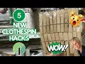 WOW 5 EASY CHEAP CLOTHESPIN DIY HOME DECOR HACKS YOU MUST TRY