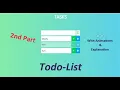 Todo-List Using HTML CSS JavaScript Part - 2