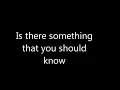 Face to Face Disconnected music video (lyrics on screen)