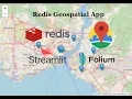 Redis Geospatial App with Geolocation API Streamlit and Folium