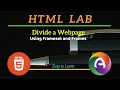 HTML Code for Divide a webpage into 3 parts using frames and frameset background table hyper link