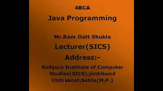 4BCA java Programming passing parameter to applet