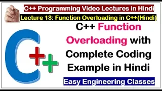 C Tutorial for Beginners - C Function Overloading with Complete Coding Example in Hindi