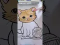 Cute Cat colouring for kids - The Art Queen