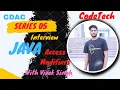 Interview Questions In java Access Modifiers CDAC Series 05 Vivek Singh CodeTech