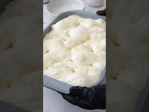 I'm OBSESSED! Focaccia Pizza #focaccia #asmr #pizza