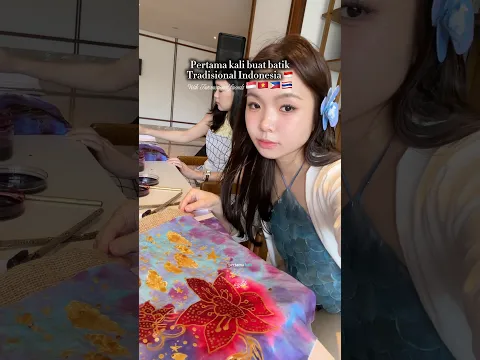 Pertama kali buat batik tradisional Indonesia 🇮🇩 IvyFeb Youtube Summit 2026