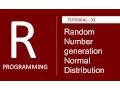 How to generate Random Number for Normal Distribution in R Programming Tutorial 33