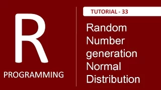 How to generate Random Number for Normal Distribution in R Programming Tutorial 33