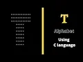 Alphabet T in pattern using for loop in C language Star pattern programs Harsh Monitor