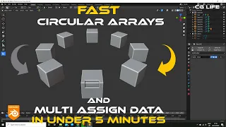 Circular Array and Multi Assign Data Blender Tutorial