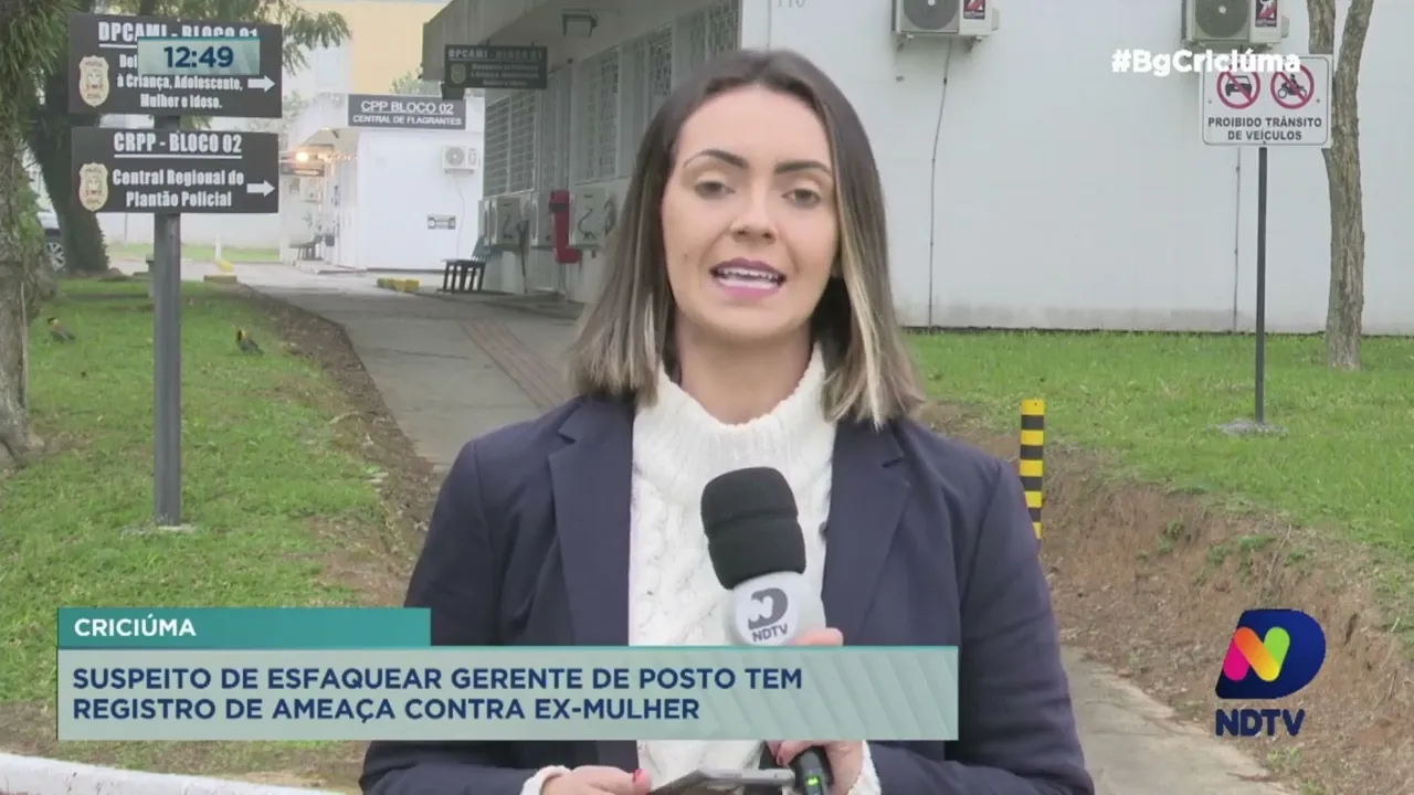 Suspeito de esfaquear gerente de posto tem registro de ameaça contra ex-mulher