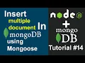MongoDB Tutorial - How to Insert Multiple Documents using One Line in Mongoose in Hindi