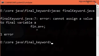 Final Variable in JAVA Learn JAVA with practical examples Vineet Agarwal
