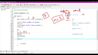 Lecture 12 do while loop Fibonacci series using do while loop in C