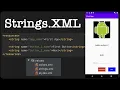 Strings XML Android Studio Tutorial 2020 Android App Development How to Save Strings Other Class
