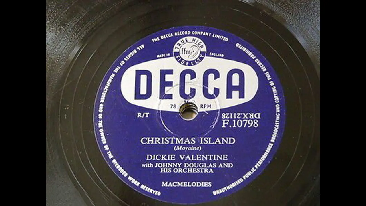 Dickie Valentine 'Christmas Island'  1956 78 rpm