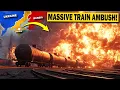 Download Lagu Grootste Russische zending verandert in een ramp: militaire trein vernietigd door perfecte hinder...