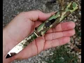 AKC 077 Concord OTF Automatic Knife Green Camo - Gold