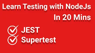 Node testing with Jest Supertest Writing test cases Test API s Node testing