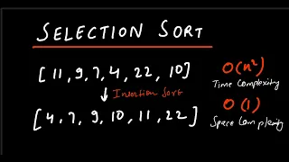 Selection Sort Method Of Sorting an Array