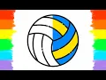 How to Draw and Color Volley Ball Coloring Page