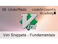 Vim Tutorial 09 Undo and redo u U ctrl r