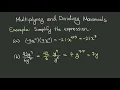 Multiplying and Dividing Monomials