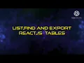 Export Search and List React JS tables