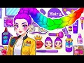 Lagu 🌸Paper DIY🌸 KPOP DEMON HUNTERS RUMI Colorful Hair 💗 Skincare + Makeup 💄 | Paper Unboxing ASMR