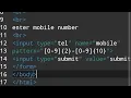 learn quickly html5 pattern attribute of input tag with all regular expression input tag pattern