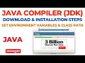 JAVA Compiler JDK Download Installation Steps Set Environment Variables of Java and Class Path