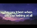 Alison Krauss - When You Say Nothing At All (Lyrics)