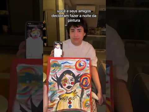 Rafael Santos fazendo pintura...