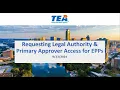Requesting Legal Authority Access for EPPs Webinar 9 23 24