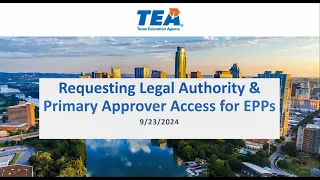 Requesting Legal Authority Access for EPPs Webinar 9 23 24