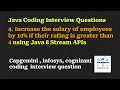 4 Increase the salary of employees by 10 if their rating is greater than 4 using Java 8 Stream APIs