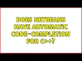 Does NetBeans have automatic code-completion for C