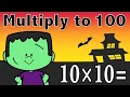 Halloween Multiply up to 100 Fact Fluency Math Brain Break