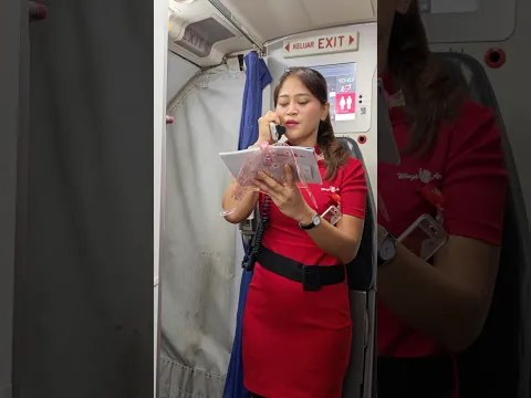 Welcome Announcement Pramugari Cantik Wings Air Indonesia