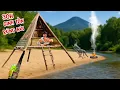Lagu 30H sinh tồn nơi rừng núi bắt gặp loài vật quý hiếm bên bờ suối | Xây dựng nơi trú ẩn từ vỏ cây