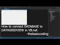 How to connect datagridview to database in VB net