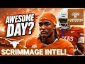 SCOOP Big INSIDER Intel from Texas First Scrimmage - WRs DBs DL Standing Out Texas Football