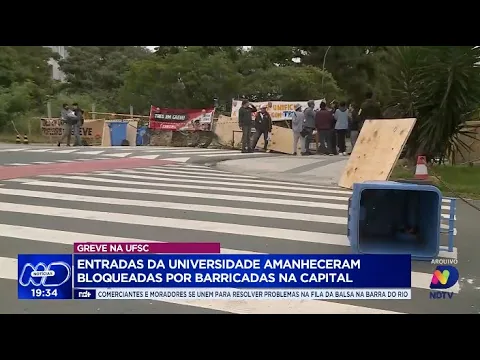 Estudantes bloqueiam acessos da UFSC em apoio à greve dos servidores