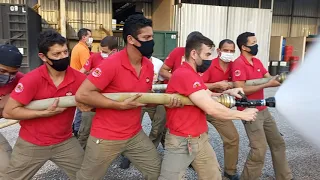 TREINAMENTO BRIGADISTAS MANEABILIDADE PARA COMBATE A INCENDIO - DUAS LINHAS DIRETAS DE ATAQUE