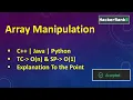 Array Manipulation Hackerrank Java C Python Detailed Explanation